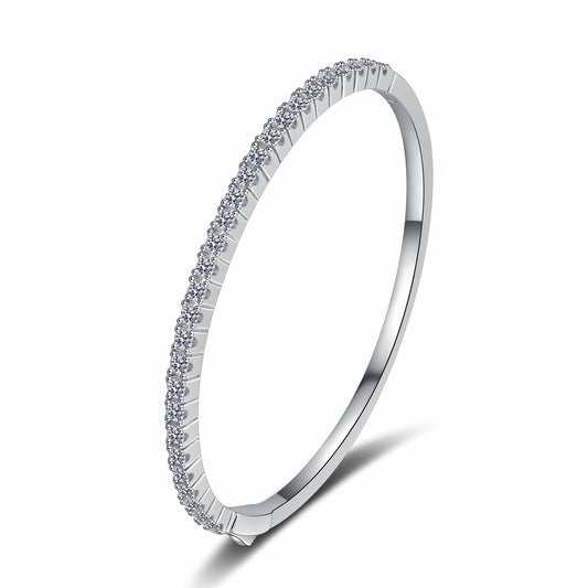 Moissanite Bangles in 925 Sterling Silver 1.68ct