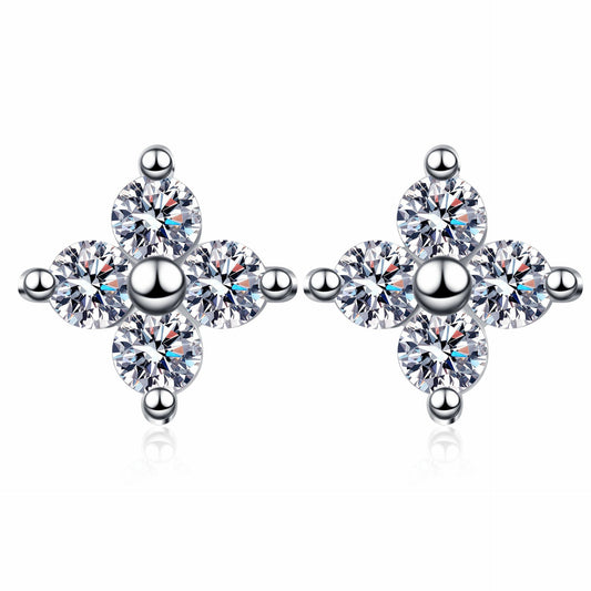 Moissanite Earrings in 925 Sterling Silver