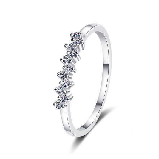 Moissanite Ring in 925 Sterling Silver