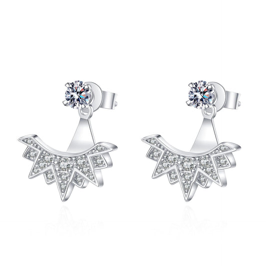 Moissanite Earrings in 925 Sterling Silver
