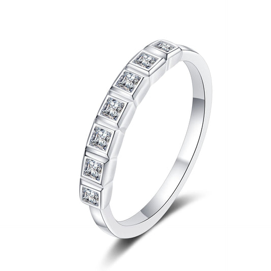 Moissanite Ring in 925 Sterling Silver