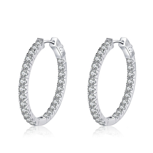 Moissanite Earrings in 925 Sterling Silver