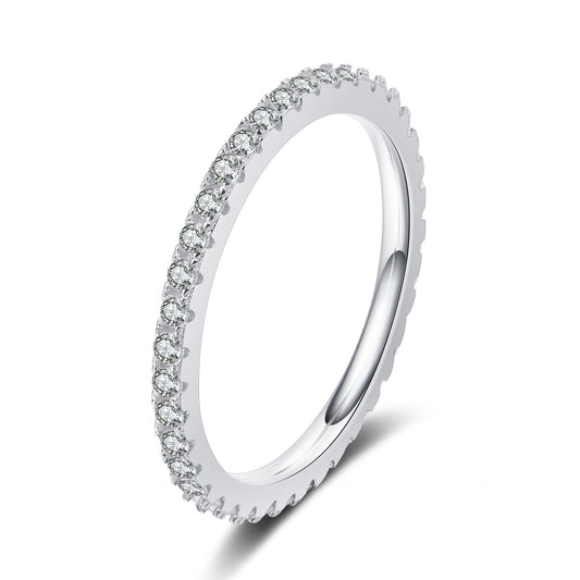 Moissanite Ring in 925 Sterling Silver