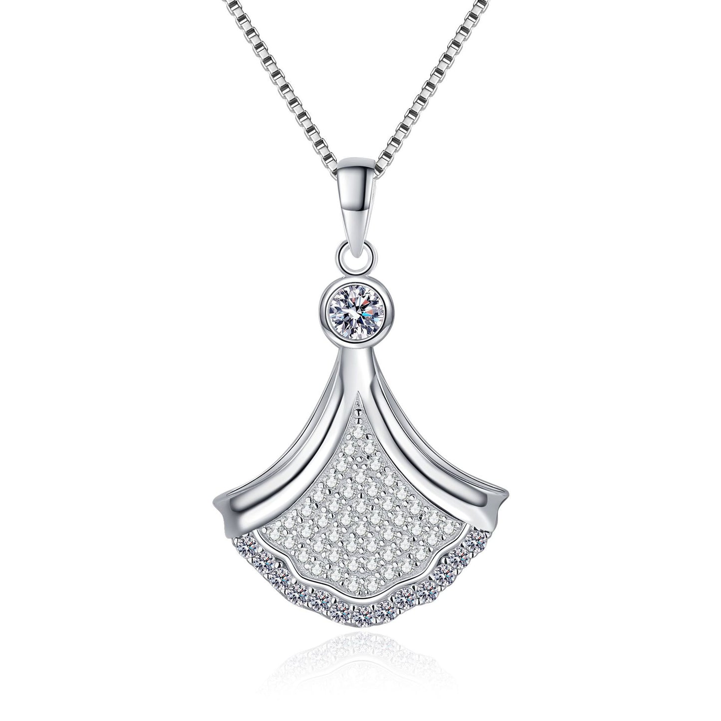 Moissanite Necklaces in 925 Sterling Silver 0.879ct