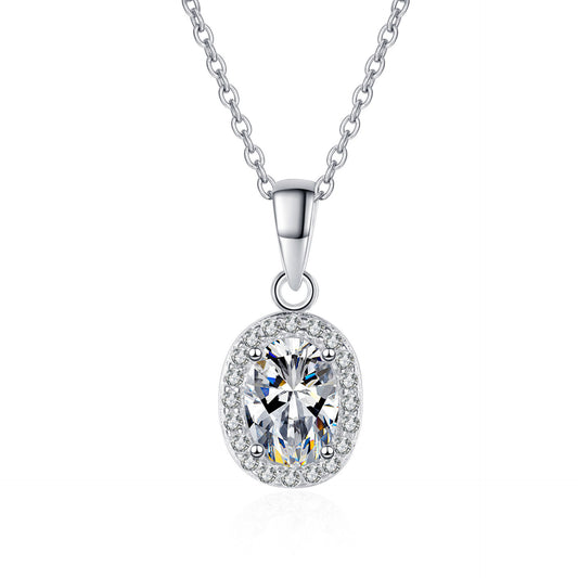 Moissanite Necklaces in 925 Sterling Silver 1ct