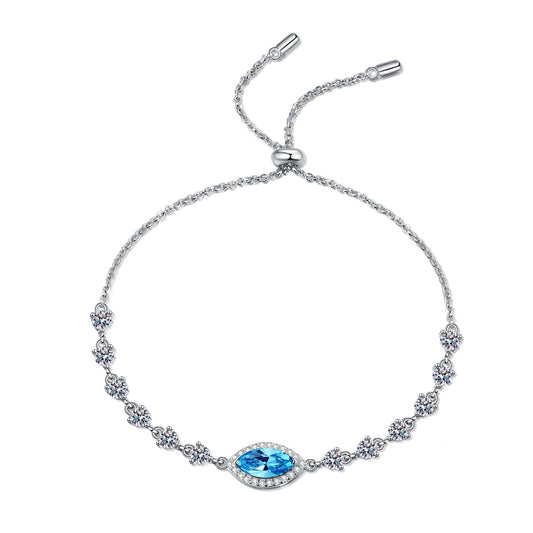 Moissanite Bracelets in 925 Sterling Silver 1ct 22cm