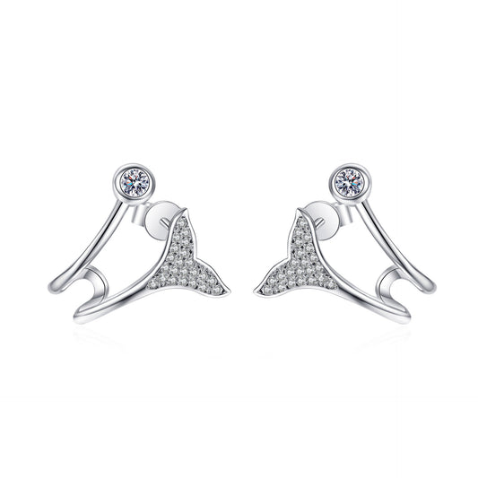 Moissanite Earrings in 925 Sterling Silver