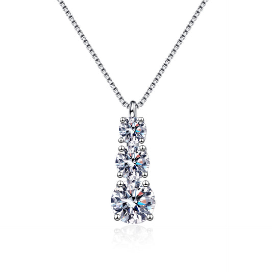 Moissanite Necklaces in 925 Sterling Silver 1.8ct