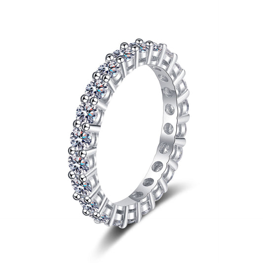 Moissanite Ring in 925 Sterling Silver