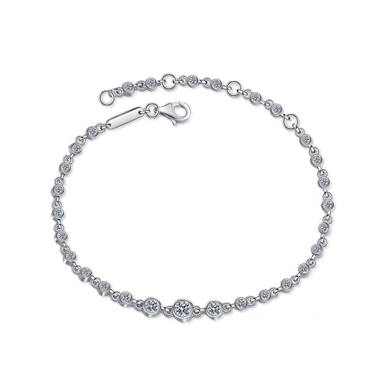 Moissanite Bracelets in 925 Sterling Silver 0.87ct