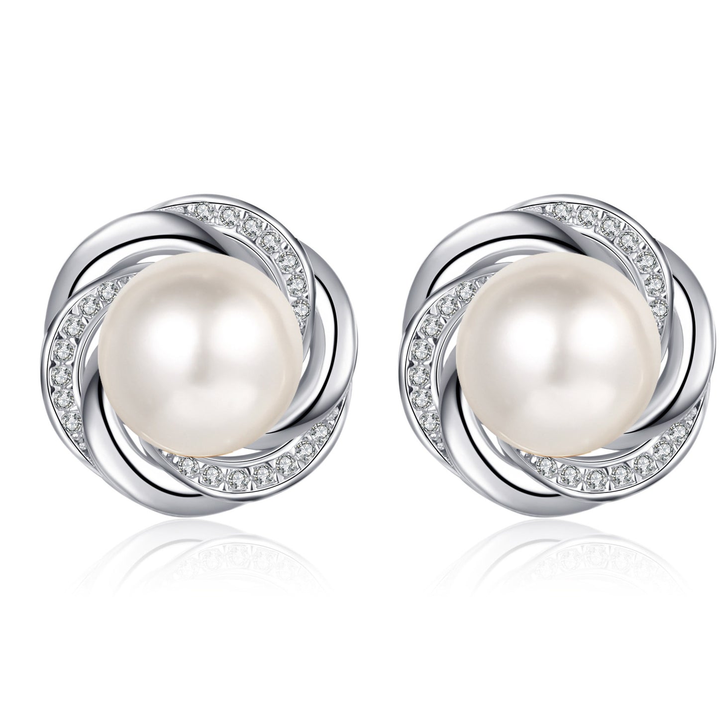 Moissanite Earrings in 925 Sterling Silver