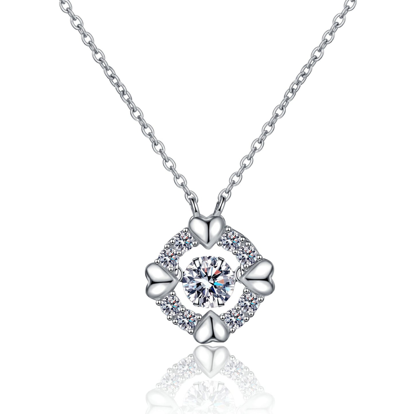 Moissanite Necklaces in 925 Sterling Silver 0.5ct