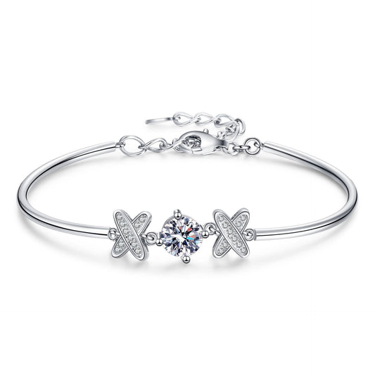 Moissanite Bracelets in 925 Sterling Silver 1ct