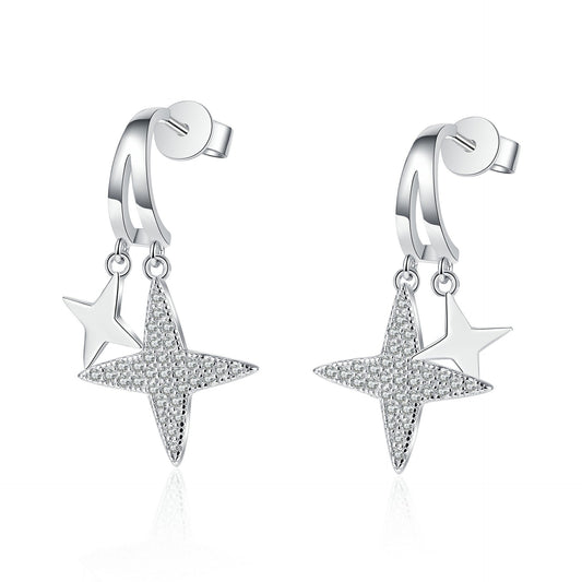 Moissanite Earrings in 925 Sterling Silver