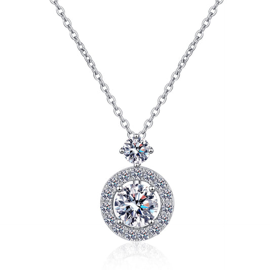 Moissanite Necklaces in 925 Sterling Silver 1.3ct