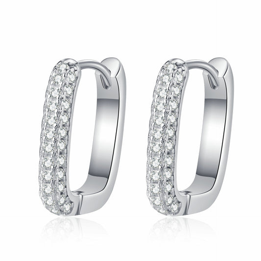 Moissanite Earrings in 925 Sterling Silver