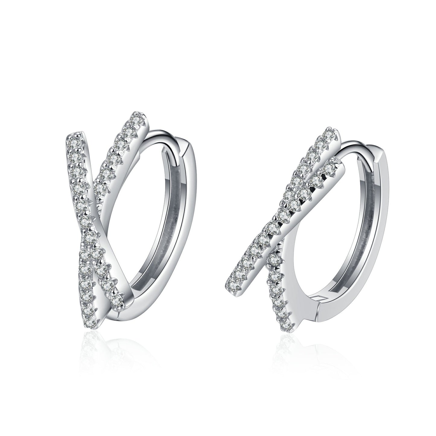 Moissanite Earrings in 925 Sterling Silver