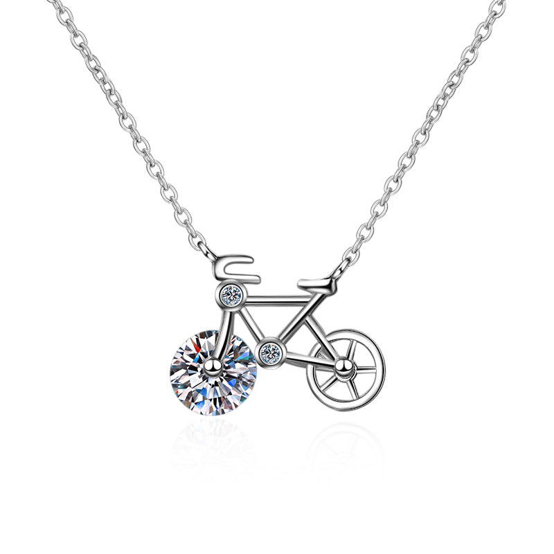 Moissanite Necklaces in 925 Sterling Silver 1ct