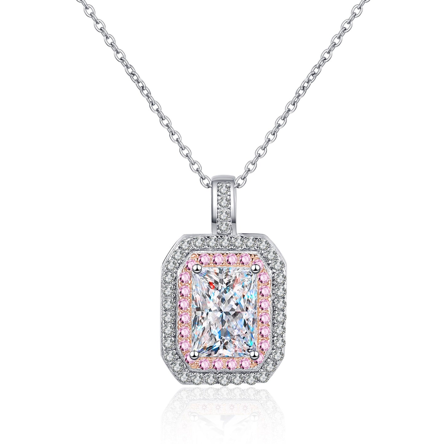 Moissanite Necklaces in 925 Sterling Silver 1ct