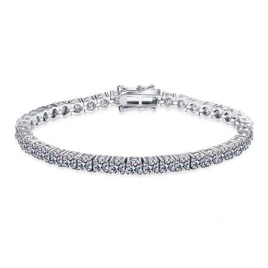 Moissanite Tennis Bracelets in 925 Sterling Silver 18.5ct 19cm