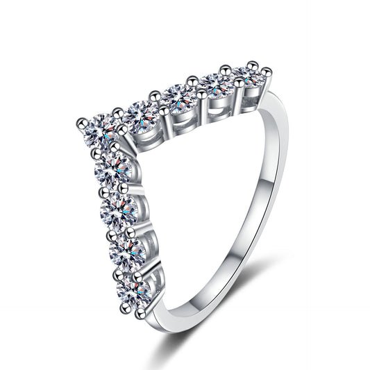 Moissanite Ring in 925 Sterling Silver