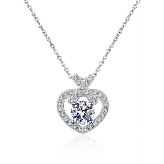 Moissanite Necklaces in 925 Sterling Silver 1ct