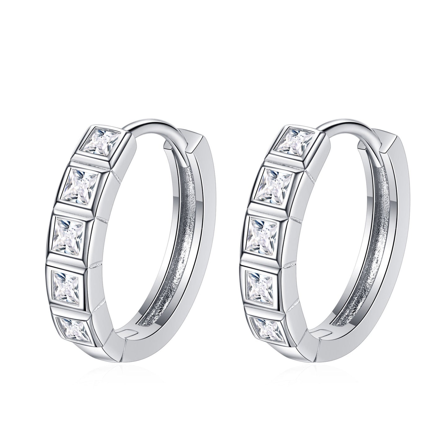 Moissanite Earrings in 925 Sterling Silver