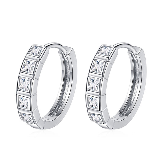 Moissanite Earrings in 925 Sterling Silver