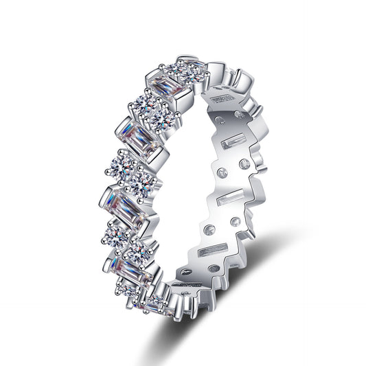 Moissanite Ring in 925 Sterling Silver