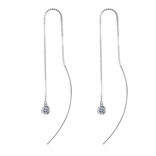 Moissanite Earrings in 925 Sterling Silver