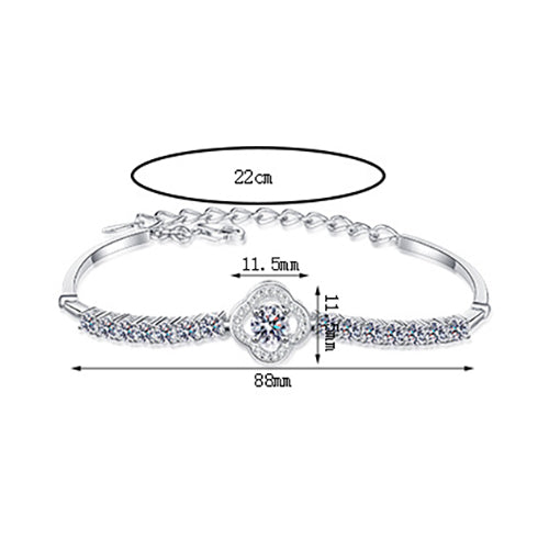 Moissanite Bracelets in 925 Sterling Silver 1.9ct 22cm