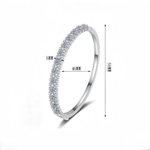 Moissanite Bangles in 925 Sterling Silver 2.1ct