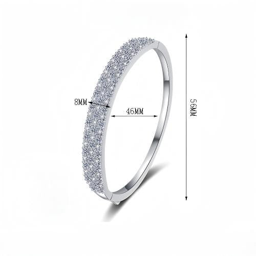 Moissanite Bangles in 925 Sterling Silver 3.03ct