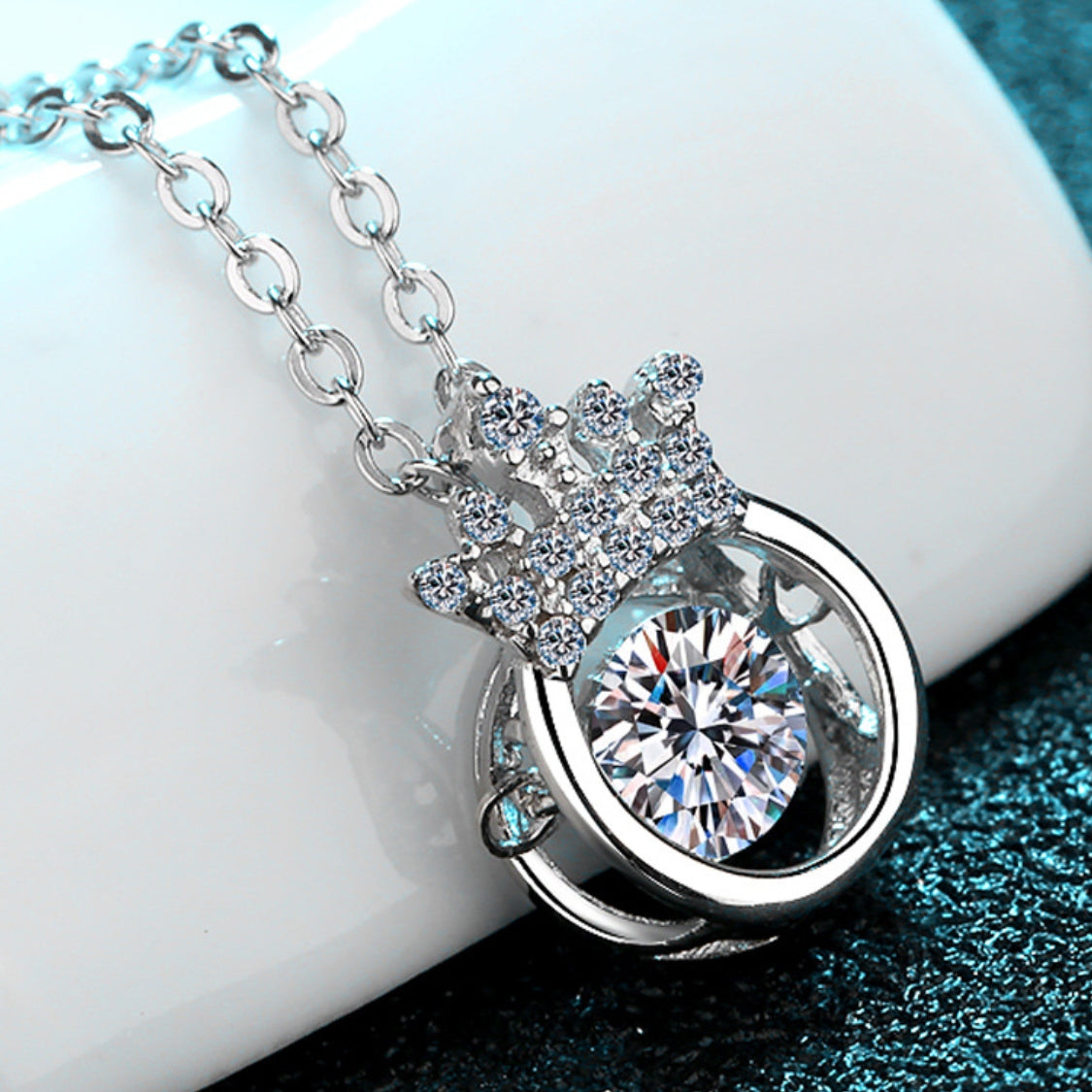 Moissanite Necklaces in 925 Sterling Silver 0.5ct