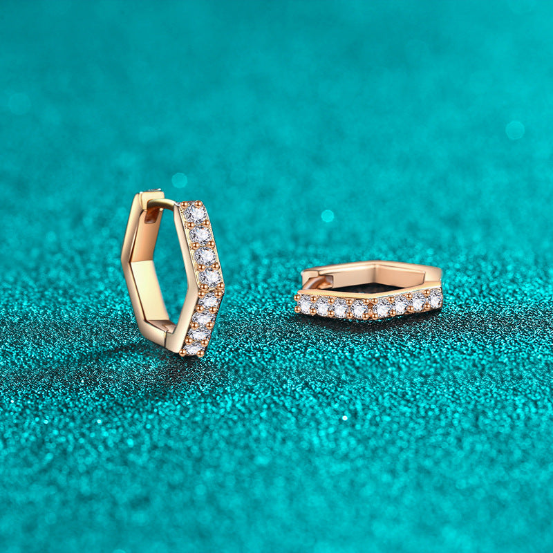 Moissanite Earrings in 925 Sterling Silver