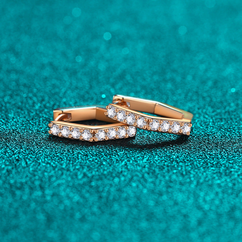 Moissanite Earrings in 925 Sterling Silver