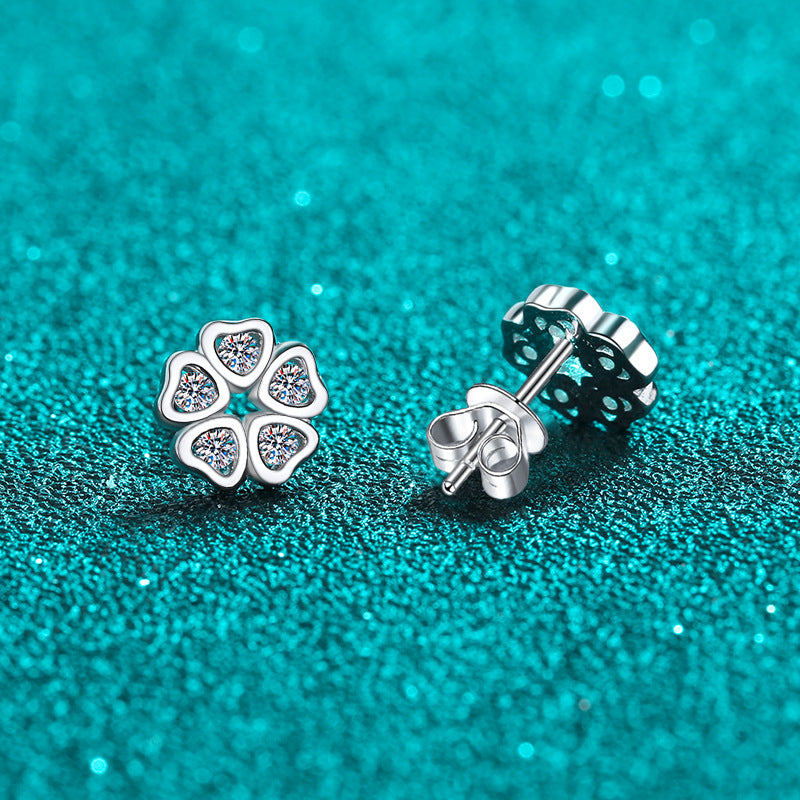 Moissanite Earrings in 925 Sterling Silver