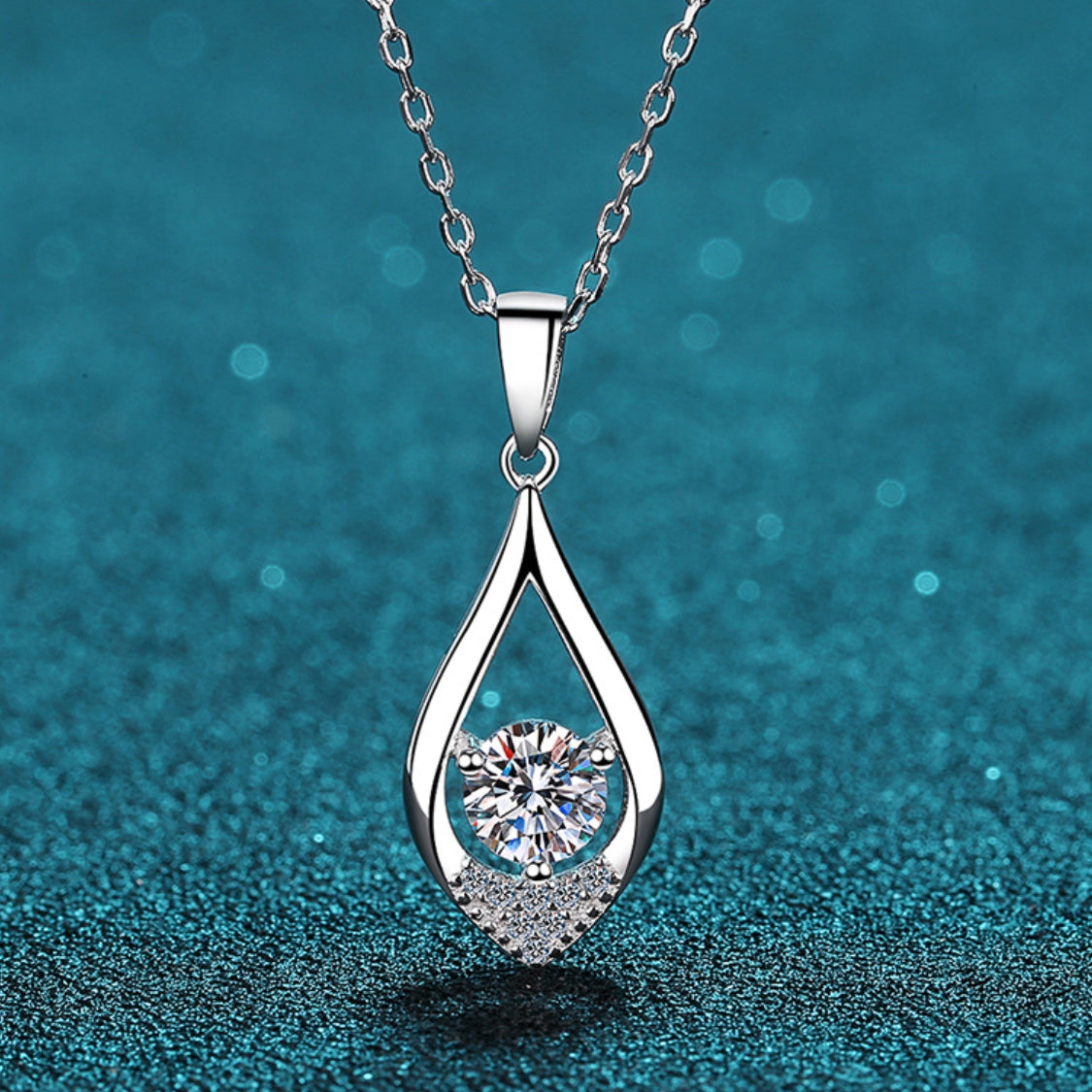 Moissanite Necklaces in 925 Sterling Silver 0.5ct