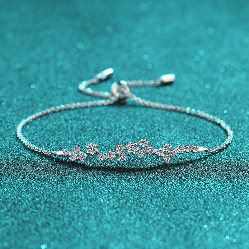 Moissanite Bracelets in 925 Sterling Silver 0.585ct 25cm