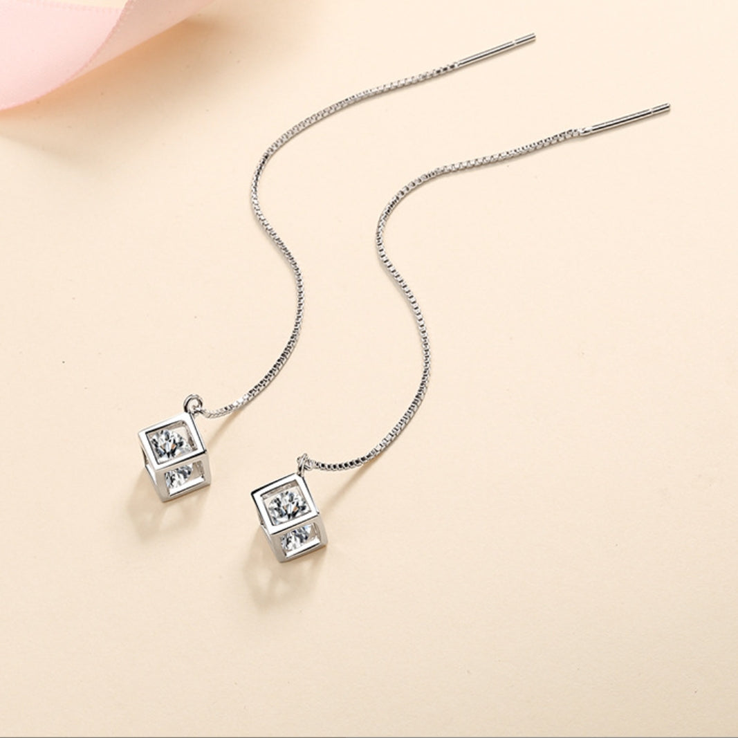 Round cut Moissanite Earrings in 925 Sterling Silver 1ct 2ct
