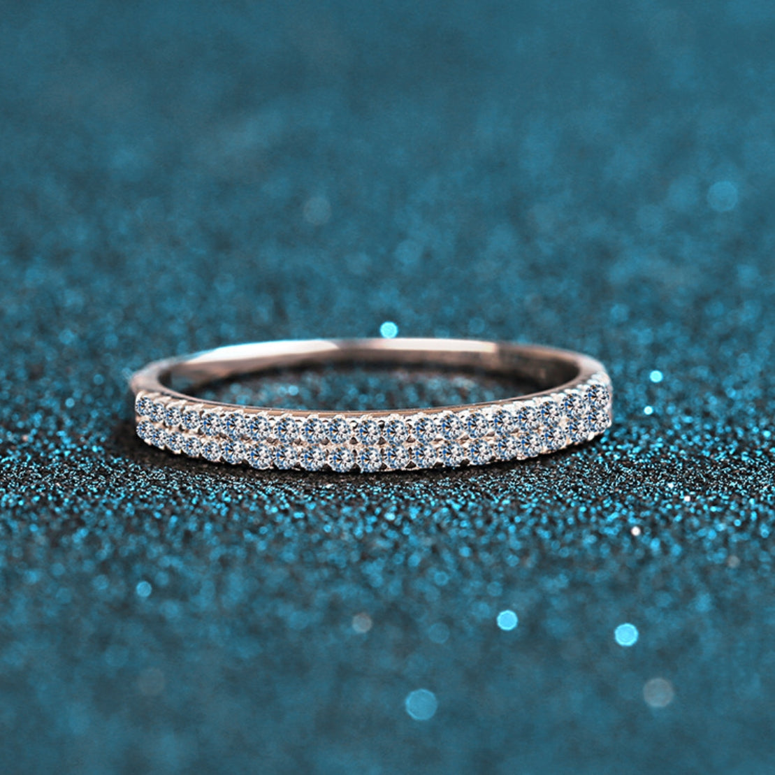 Moissanite Ring in 925 Sterling Silver