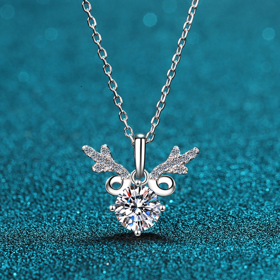 Moissanite Necklaces in 925 Sterling Silver 1ct 2ct