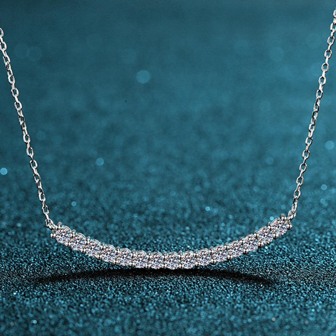Moissanite Necklaces in 925 Sterling Silver 0.45ct 0.9ct