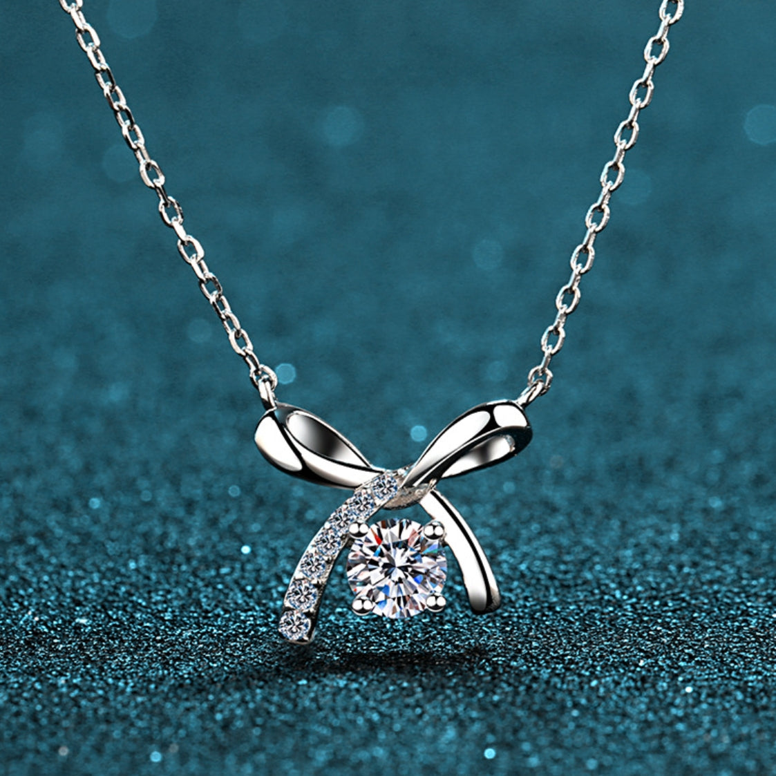 Moissanite Necklaces in 925 Sterling Silver 0.5ct
