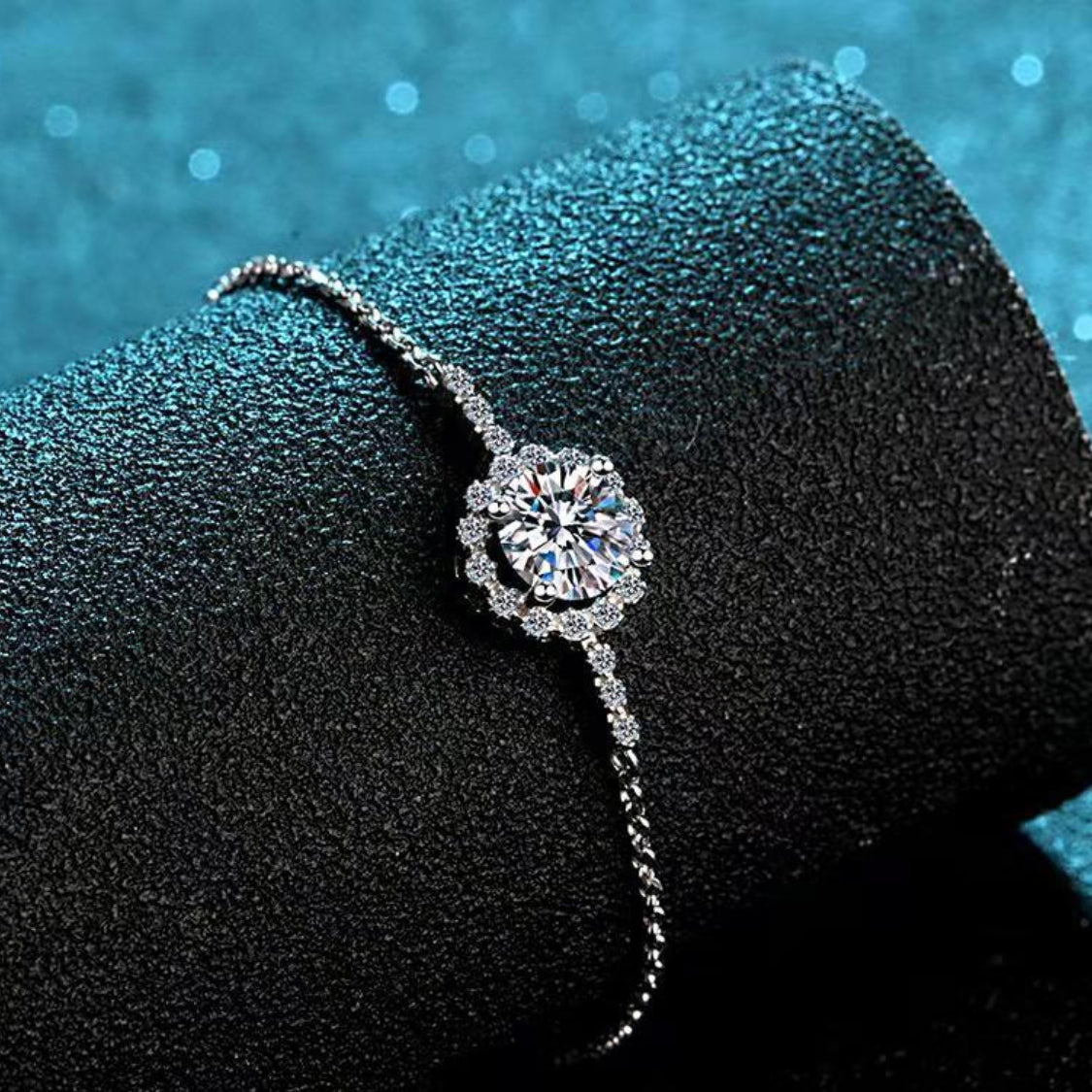 Moissanite Bracelets in 925 Sterling Silver 1ct