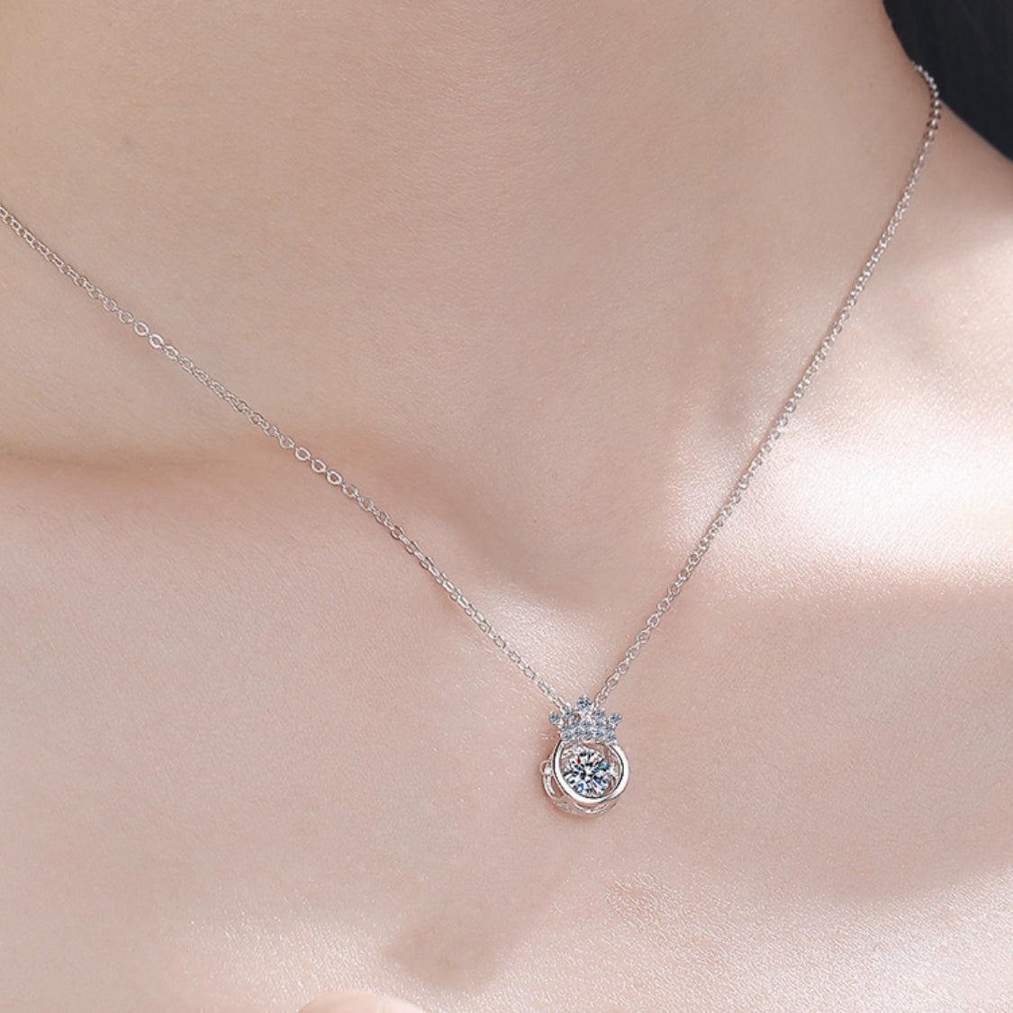 Moissanite Necklaces in 925 Sterling Silver 0.5ct