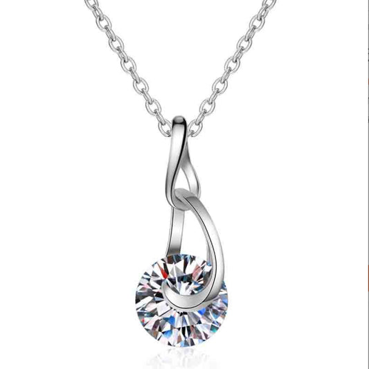 Moissanite Necklaces in 925 Sterling Silver 2ct