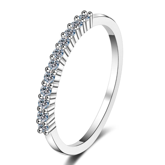 Moissanite Ring in 925 Sterling Silver