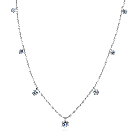 Moissanite Necklaces in 925 Sterling Silver 3.2ct