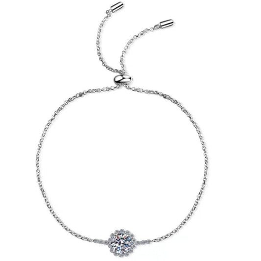 Moissanite Bracelets in 925 Sterling Silver 1ct